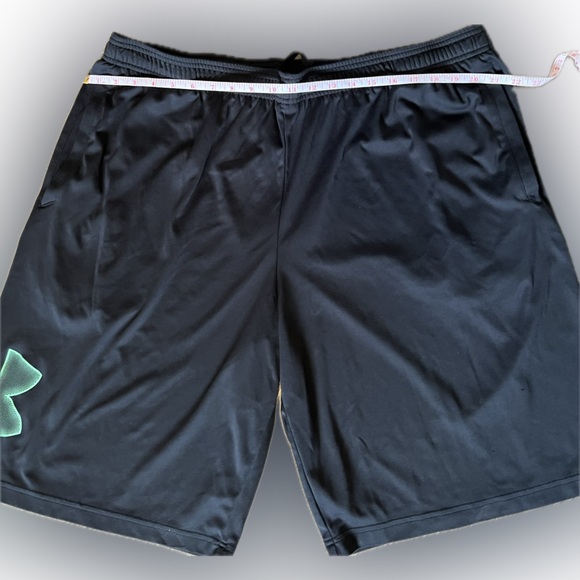 Mens Under Armour Tech Graphic Shorts Black w/Green Logo Size 3XLT - Picture 5 of 8